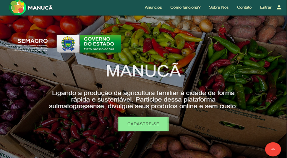Há espaço para inscrição dos agricultores e também de compradores.