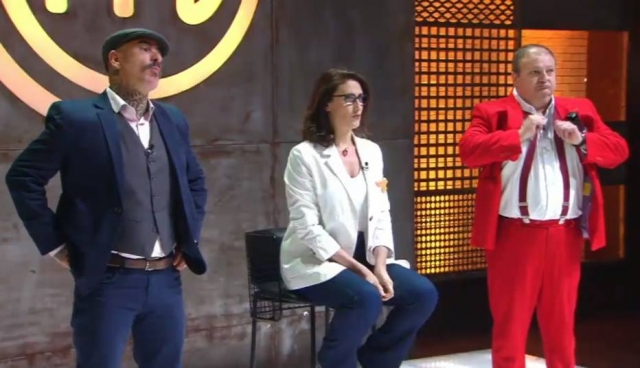 Henrique Fogaça, Paola Carosella, Erick Jacquin, os apresentadores da 7ª temporada do MasterChef Brasil