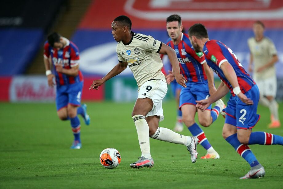 O Manchester United venceu o Crystal Palace por 2 a 0