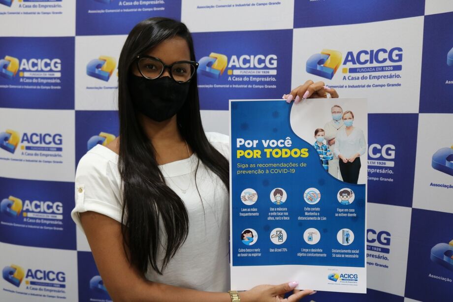 A Associação Comercial e Industrial de Campo Grande lança, nesta segunda-feira (20/07), a campanha “Por você, por todos”, com o objetivo de intensificar a conscientização da sociedade sobre a importância de seguir as medidas de higiene e biossegurança par