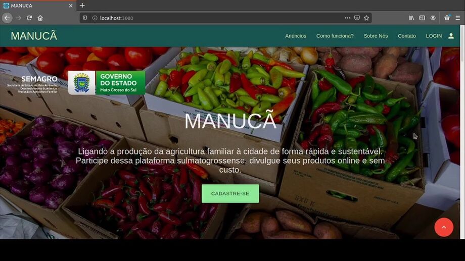 A plataforma Manucã