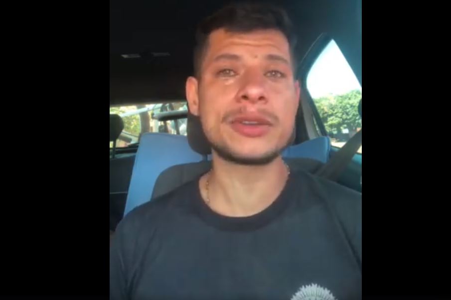 Tiago Henrique Vargas em vídeo no Facebook