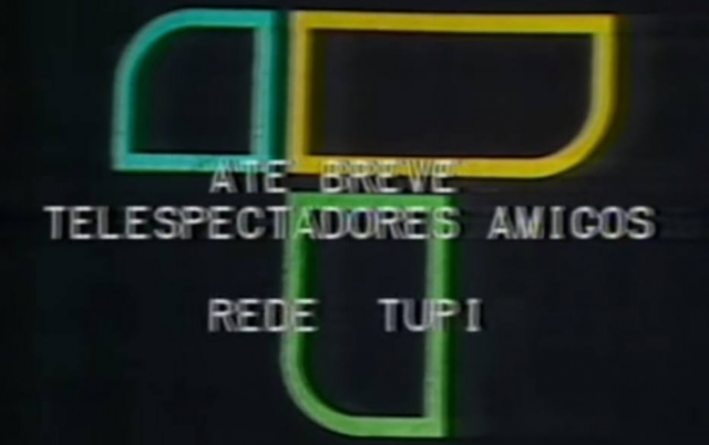 Imagem da última transmissão da TV Tupi, em 18 de julho de 1980