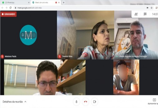 Audiência realizada pelo Google Meet