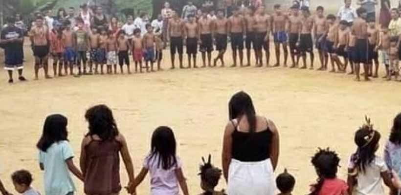 Foi instalado um módulo de atendimento dentro da aldeia, que está isolada