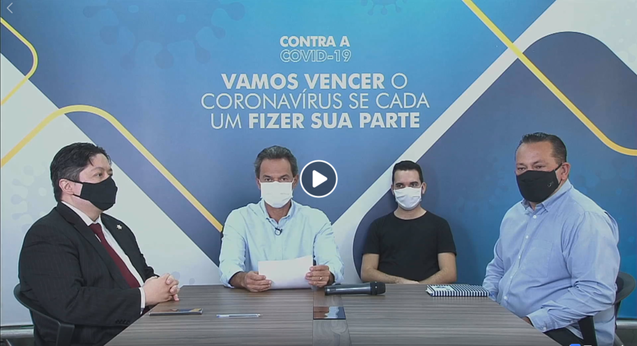 Prefeito, Adelaido Vila Presidente da CDL e Roberto Oshiro Presidente da ACICG MS
