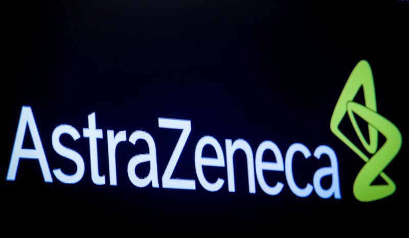 Logo da AstraZeneca na Bolsa de Valores de Nova York