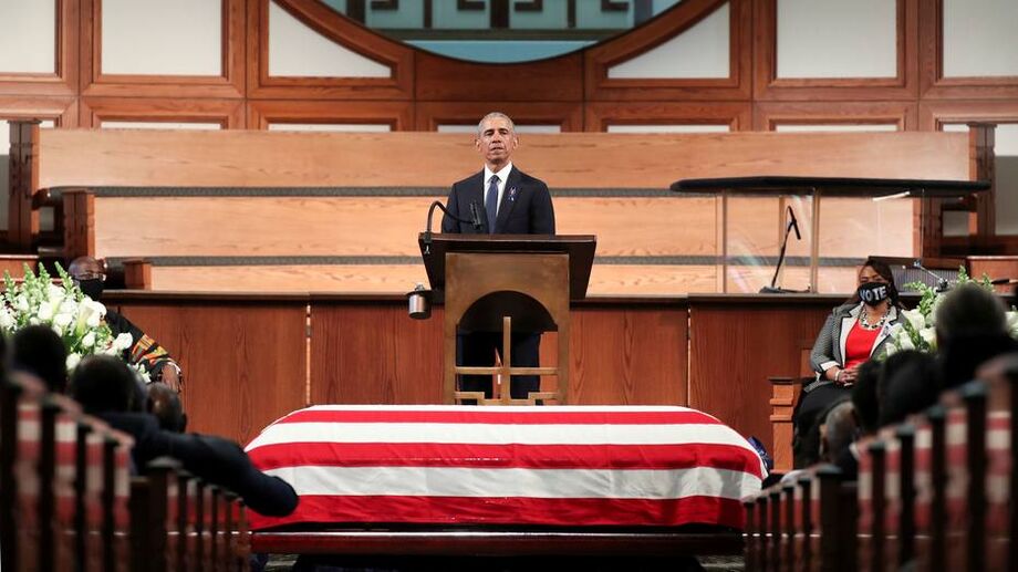 Barack Obama discursa no funeral de John Lewis
