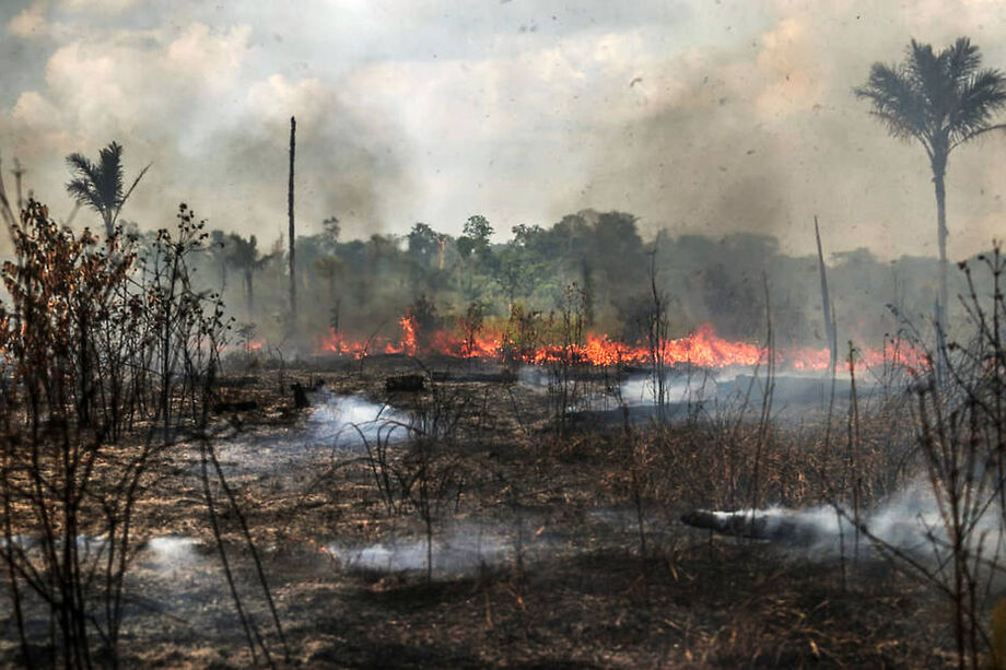 Queimada em área da floresta amazônica