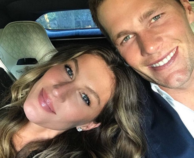 A modelo brasileira Gisele Bündchen e o jogador de futebol americano Tom Brady