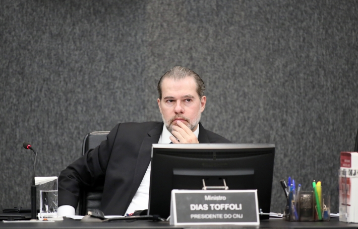 O presidente do Supremo Tribunal Federal e do Conselho Nacional de Justiça, Dias Toffoli