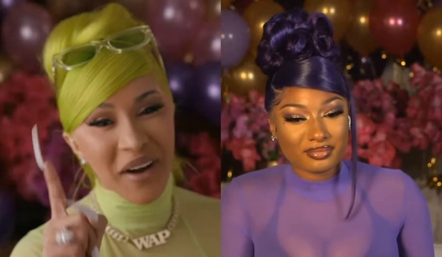As rappers Cardi B e Megan Thee Stallion fizeram uma live para falar sobre a parceria