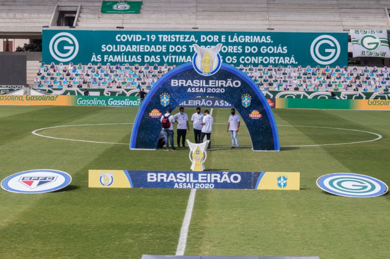 ista geral do estadio Serrinha para partida entre Goias e Sao Paulo pelo campeonato Brasileiro A 2020