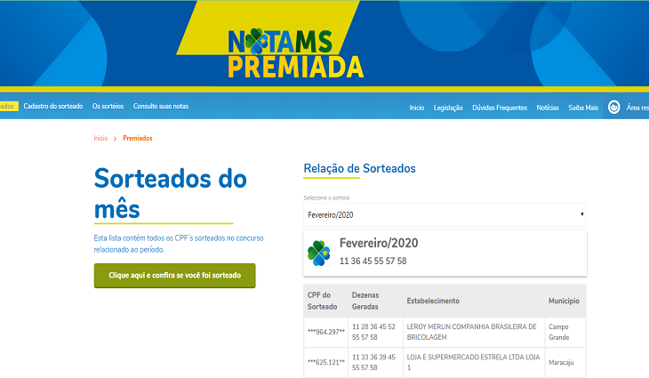 site nota premiada