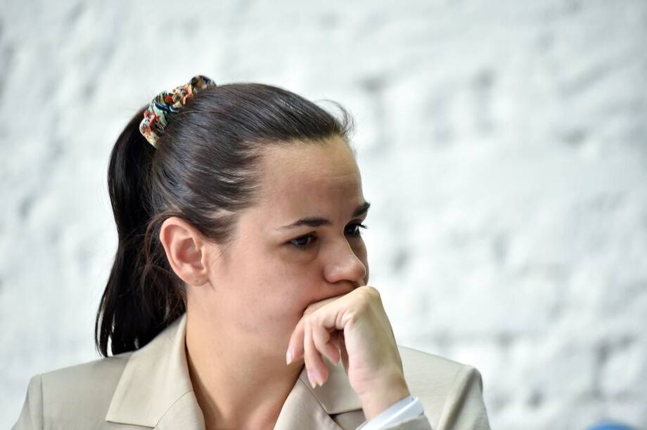 A candidata da oposição na Bielo-Rússia, Svetlana Tikhanovskaya.