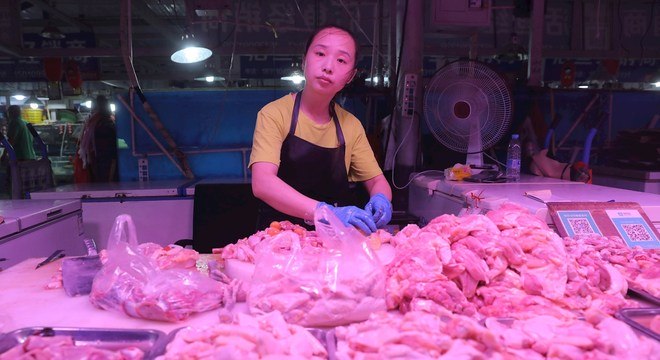 Comércio de frango em Shenzhen, na China