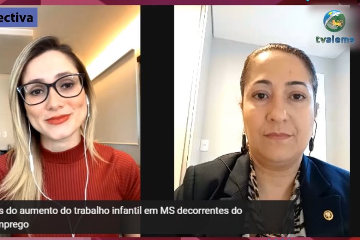Débora Paulino, defensora pública, é entrevistada pela TV ALEMS