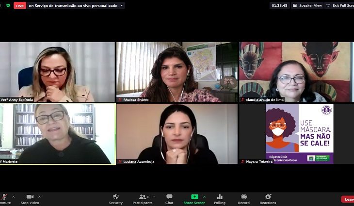 Realizado na manhã dessa segunda-feira (24), o workshop mediado pela coordenadora de enfrentamento à violência, da Subsecretaria Estadual de Políticas Públicas para Mulheres, Rhaissa Siviero