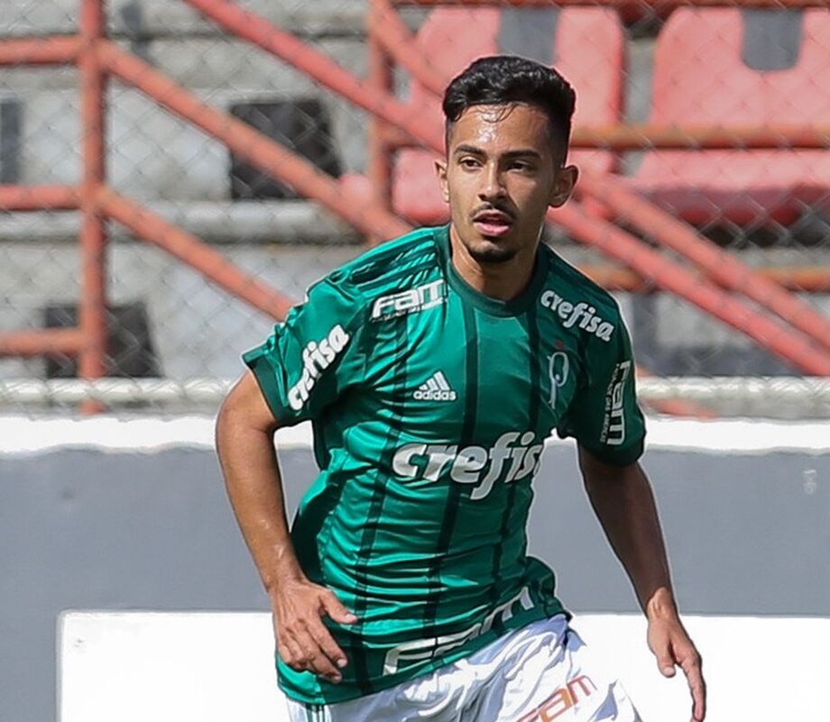 Alanzinho em ação pelo Palmeiras