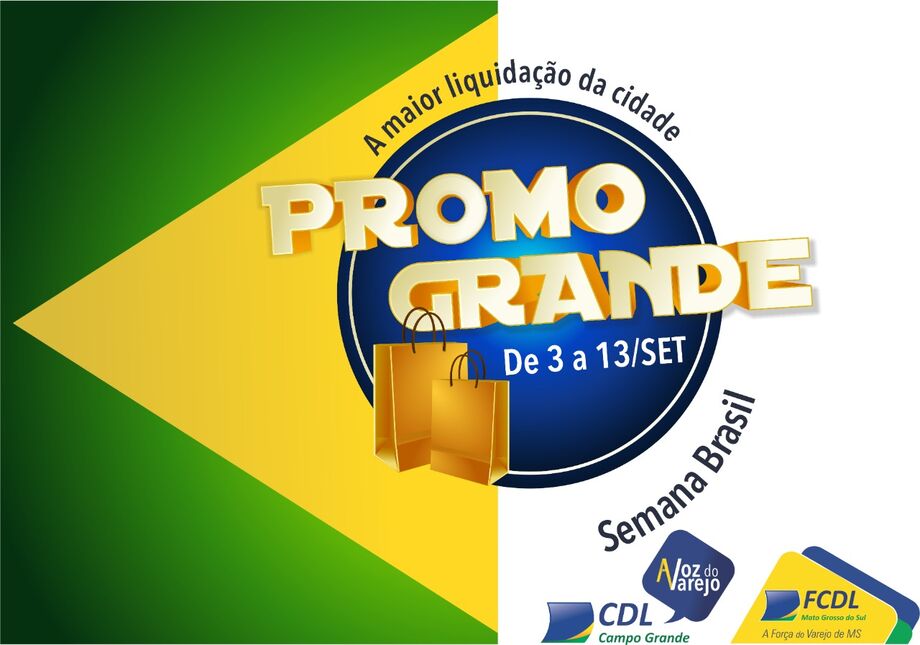 A Câmara de Dirigentes Lojistas de Campo Grande (CDL) realiza de 3  a 13 de setembro a maior promoção de toda Campo Grande – PROMOGRANDE