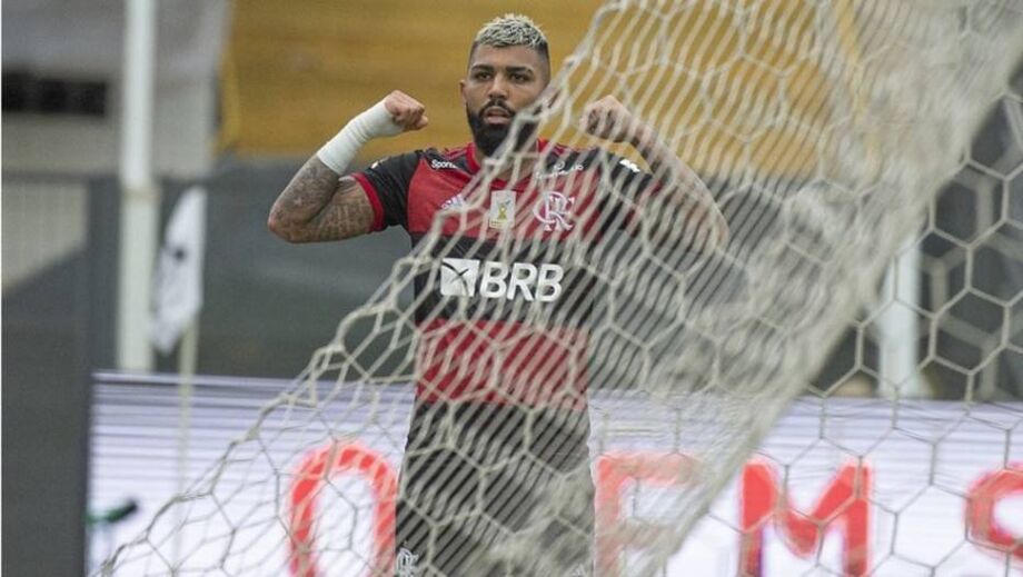 Gabigol fez o primeiro gol com bola rolando desde a volta da pandemia - até agora, o atacante havia marcado apenas em pênaltis