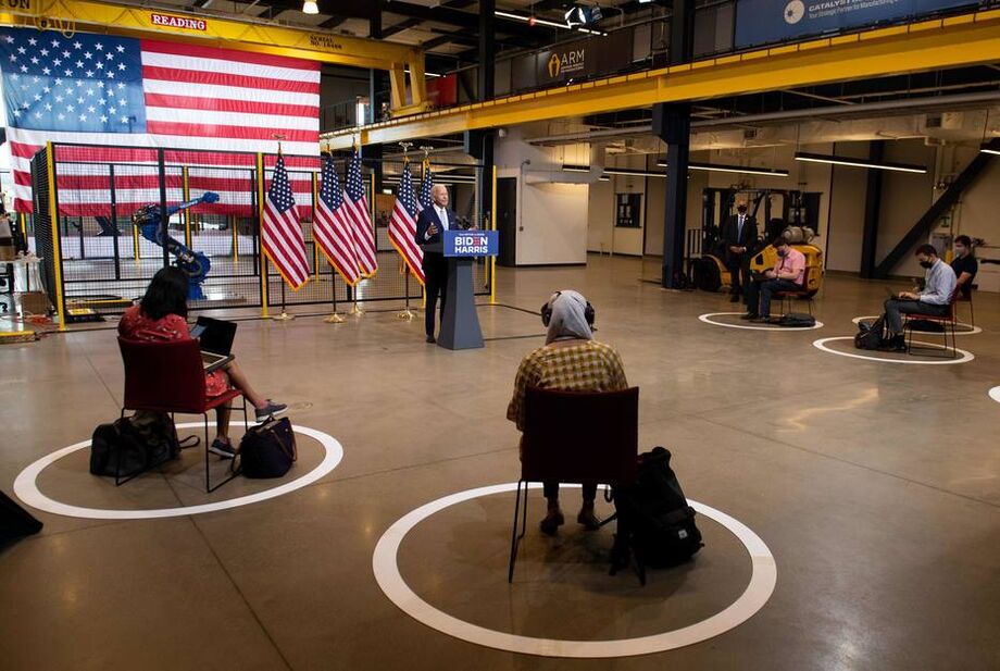 Joe Biden discursa em Pittsburgh, em campanha na Pensilvânia