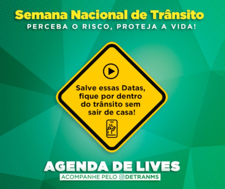 A primeira live será sobre “Como reduzir o estresse e ansiedade gerados pelo trânsito”.