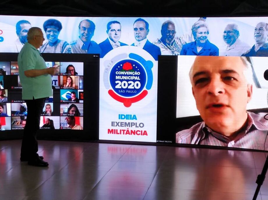 Em convenção virtual, o presidente municipal do PDT, Antonio Neto, oficializa sua candidatura a vice na chapa de Márcio França (PSB)