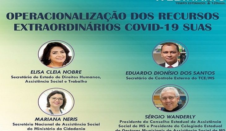 A Superintendência da Política de Assistência Social (Supas), que organiza o evento por meio da Escola do SUAS/MS “Mariluce Bittar”