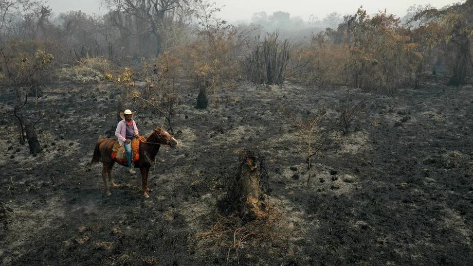 Celso Rondon vistoria queimadas nas redondezas de Poconé, a 103 quilômetros de Cuiabá