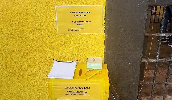 Na “Caixa do Desabafo”, podem escrever suas experiências cotidianas e situações geradoras de sofrimento psíquico
