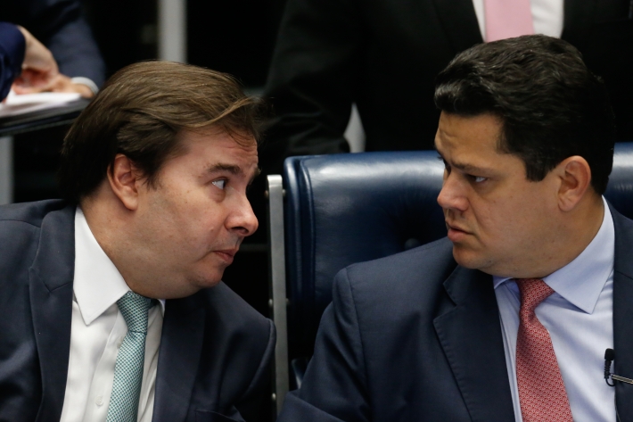 Rodrigo Maia e Davi Alcolumbre