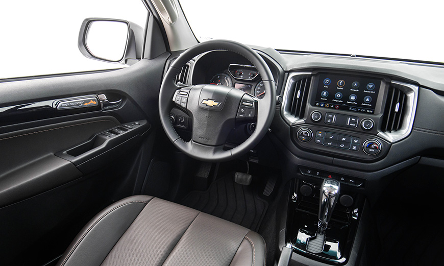 GM Chevrolet S10 2021 - No interior a aparência da nova S10 segue praticamente igual