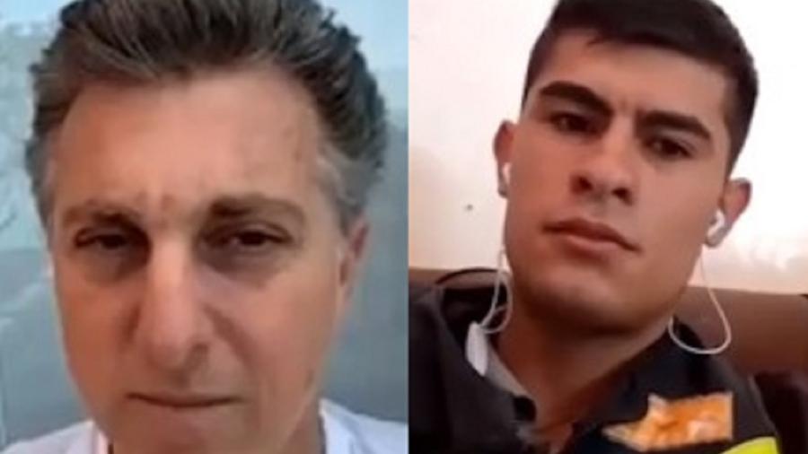 Matheus Pires e Luciano Huck em conversa pelo Instagram
