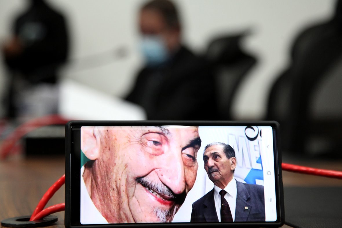 Imagens do Coronel Adib Massad, homenageado ainda em vida pela ALEMS