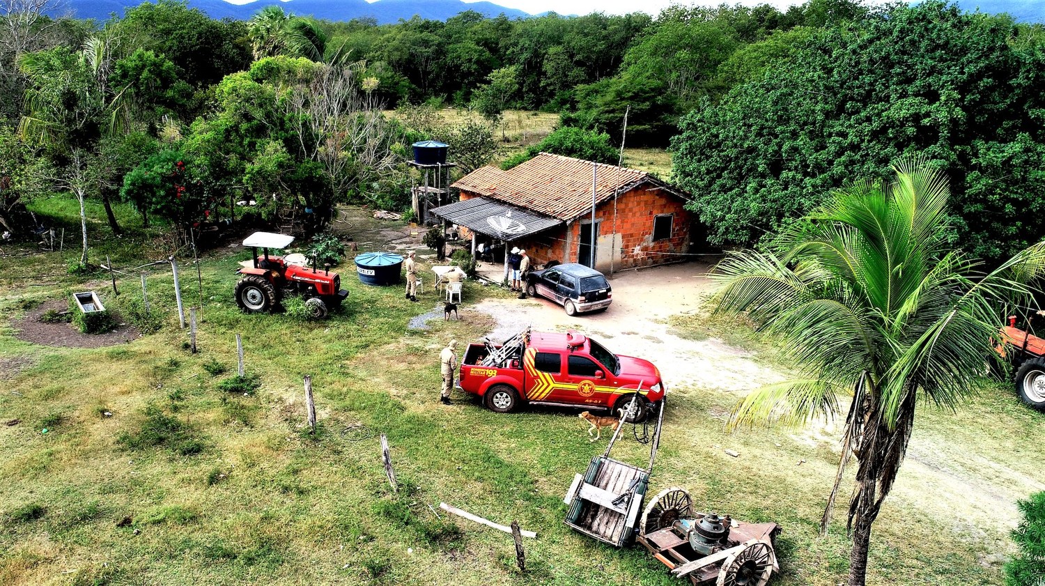 Ação no Assentamento 72, em Ladário: sitiantes tem apoio das fazendas