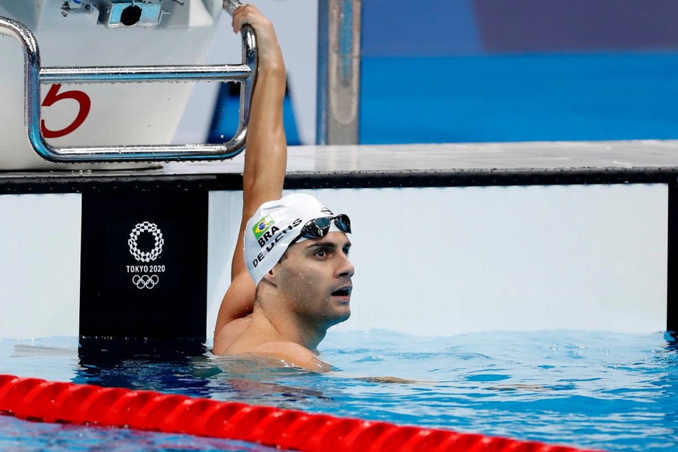 Leonardo de Deus foi o sexto colocado na final dos 200m borboleta nas Olimpíadas de Tóquio 
