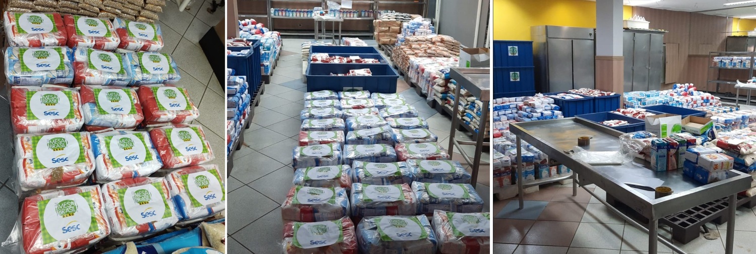 As mais de 5 toneladas em alimentos arrecadadas em parceria com o Shopping Campo Grande agora estão sendo organizadas para distribuirmos para famílias em situação de vulnerabilidade social atendidas pelo Mesa Brasil Sesc MS.