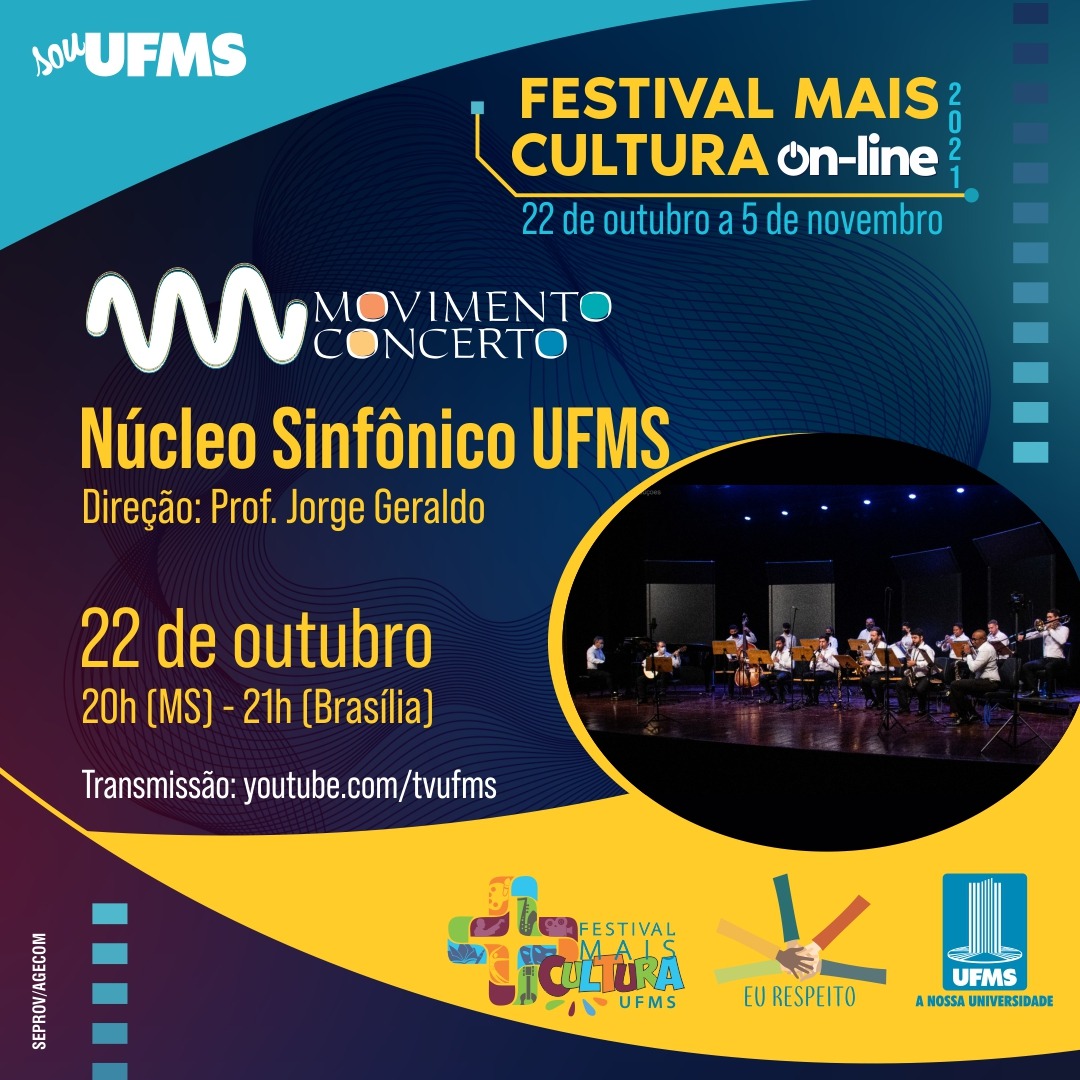 Movimento Concerto abre Festival Mais Cultura com Núcleo Sinfônico UFMS