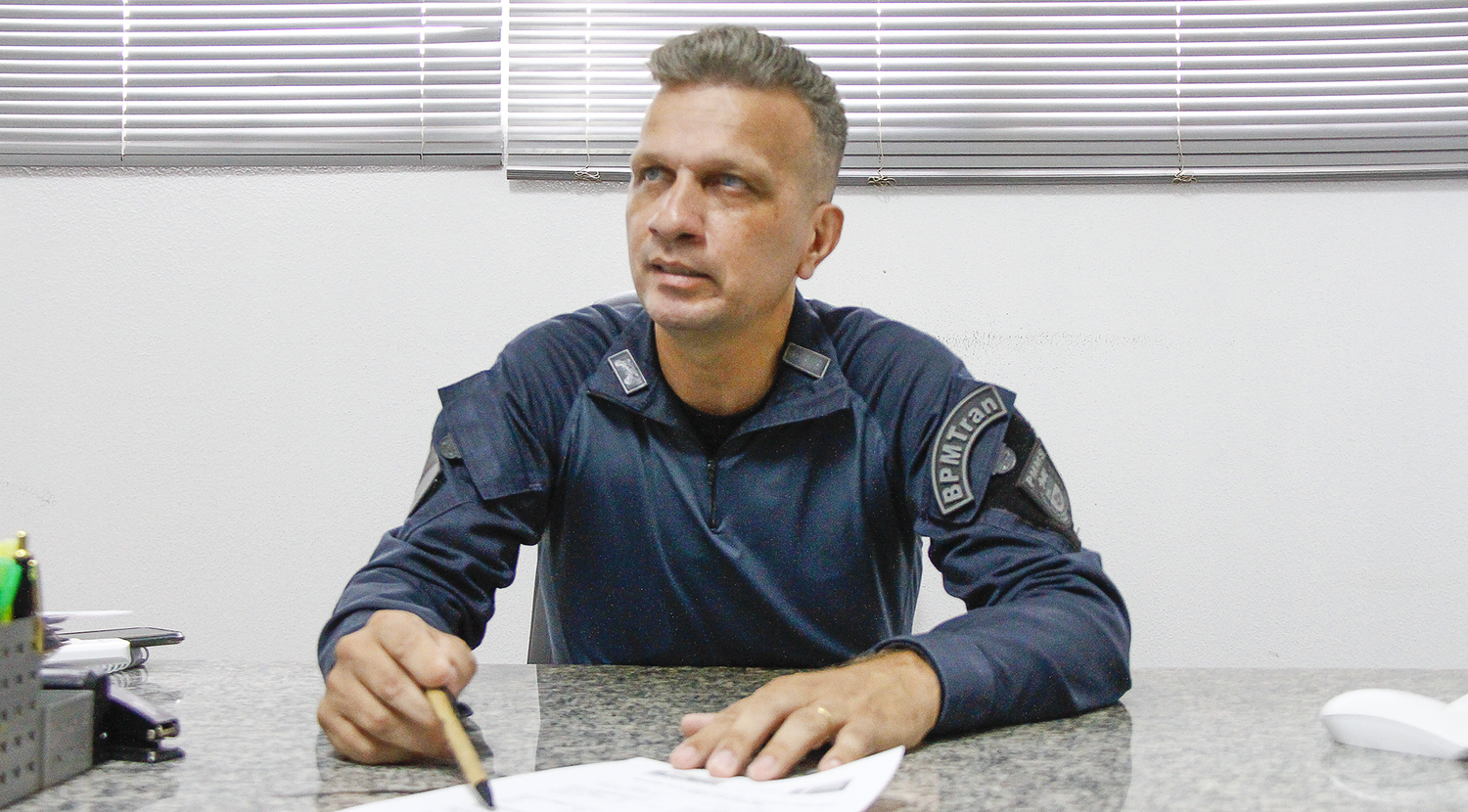 O comandante do BPMTran, tenente-coronel Klimpel