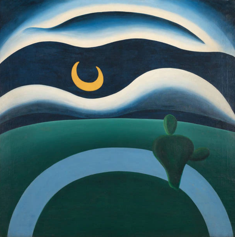 'A Lua' (1928), primeira pintura da brasileira Tarsila adquirida pelo MoMA.
