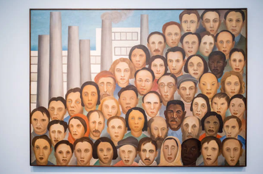 A tela 'Operários' (1933), de Tarsila, pertence ao Governo do Estado de São Paulo.