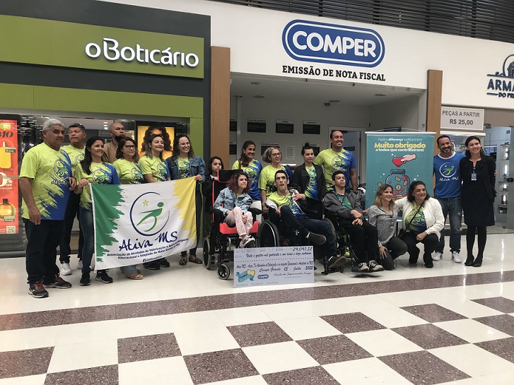Ativa-MS recebe doação de R$ 24.041,12 do Troco Solidário