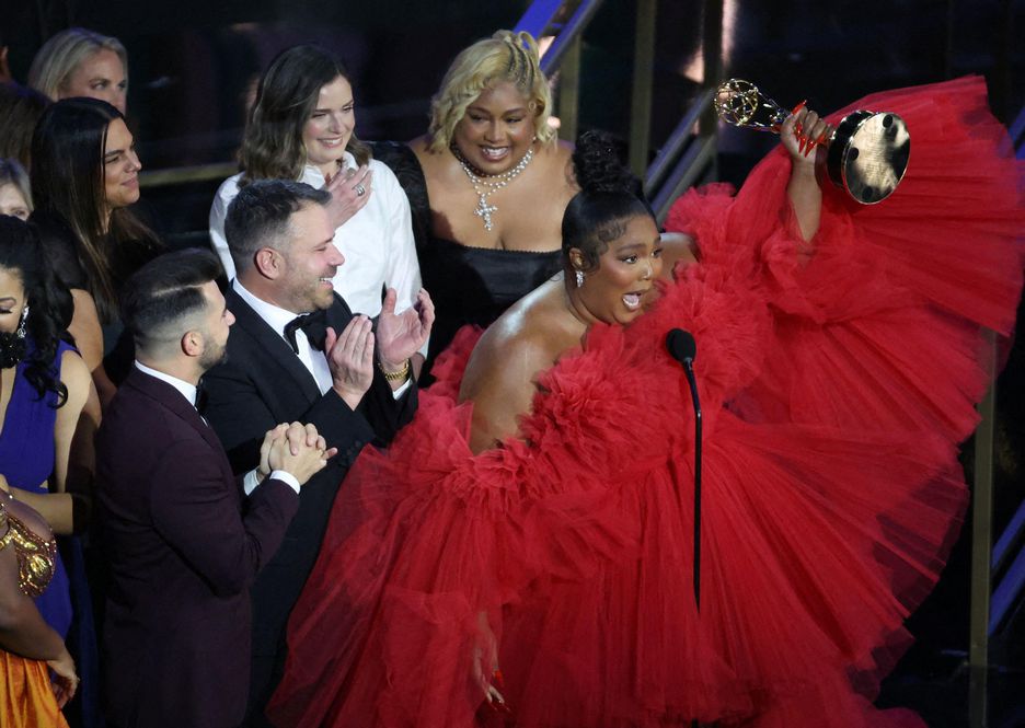 Lizzo recebeu o Emmy por seu programa de competição 'Lizzo's Watch Out for the Big Grrrls'.  Foto: Mario Anzuoni/Reuters