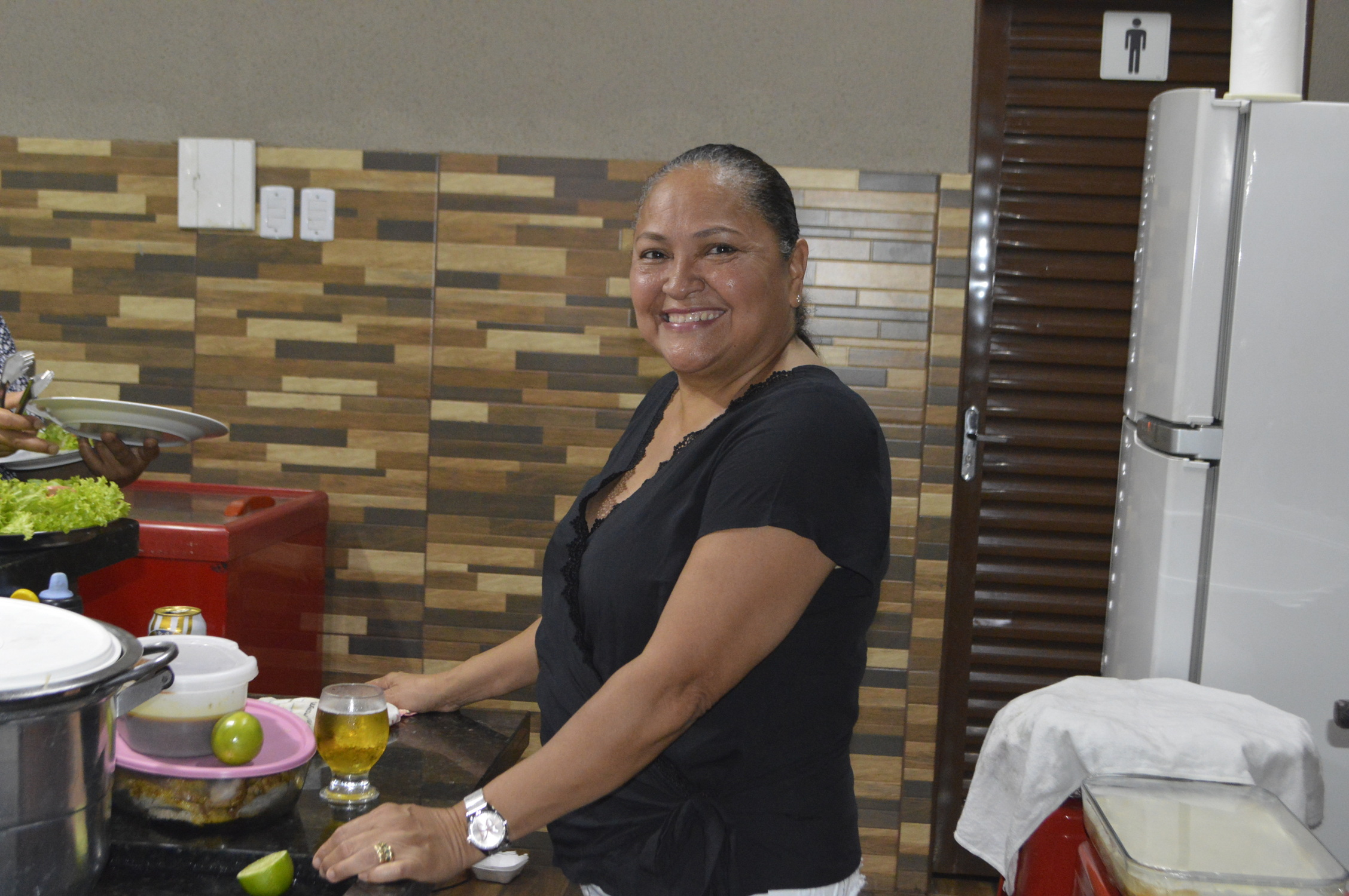 Sandra Bonazza foi quem fez o jantar 