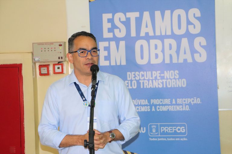 O secretário municipal de Saúde, Dr. Sandro Benites, fala da importância das adequações na unidade.