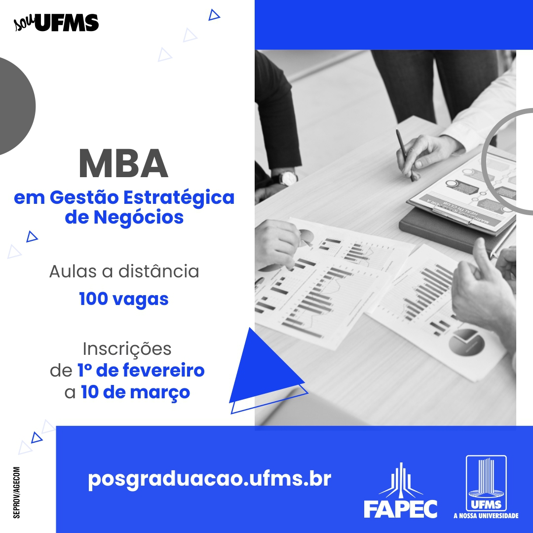 MBA em Gestão Estratégica de Negócios oferta 100 vagas com aulas on-line a partir de abril