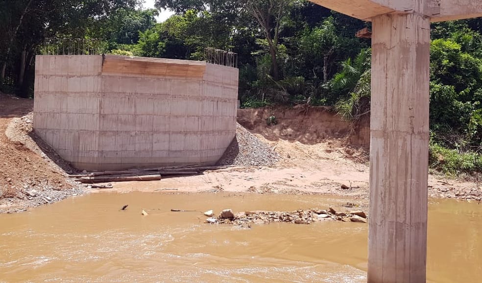Ponte sobre Rio do Peixe é uma das obras que estão sendo executadas em MS
