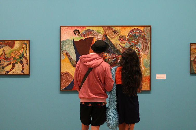 Mostra panorâmica Chico da Silva e o ateliê do Pirambu, com curadoria de Thierry de Freitas, na Pinacoteca de São Paulo. Rovena Rosa/Agência Brasil