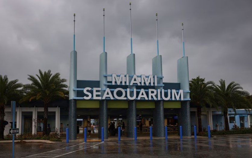 A entrada do Miami Seaquarium